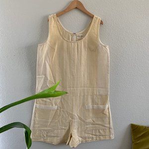 Tribe Alive Cream Stripe Romper